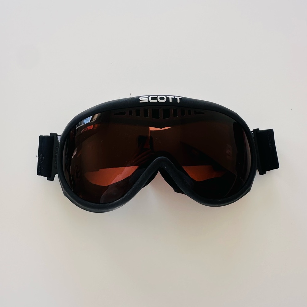 Scott Black Ski Goggles with Brown Lens